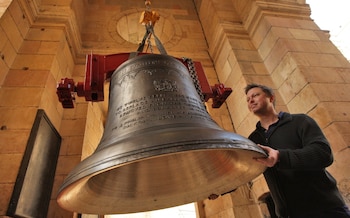 A bell in the church of St Magnus the Martyr in London 