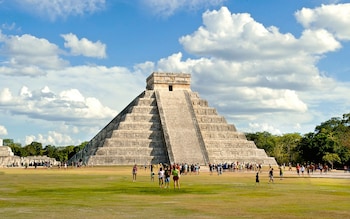 The temple of Kukulcan at the Chichen Itza Mayan ruins site is one of Mexico's most visited landmarks