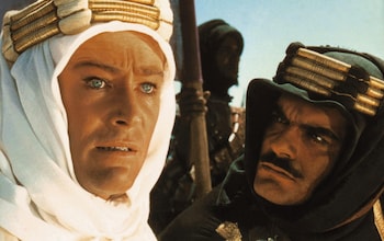 Peter O’Toole as TE Lawrence and Omar Sharif as Sherif Ali ibn el Kharish in Lawrence of Arabia