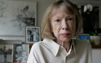 The late Joan Didion, whose personal items are being auctioned in New York