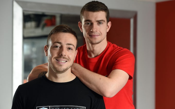 Twins Sean (right) and Ryan Collard, who were both diagnosed with testicular cancer within three weeks of each other at 23 years old