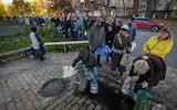 Four in five people in Kyiv have been left without water after Russia bombed pumping stations in Ukraine
