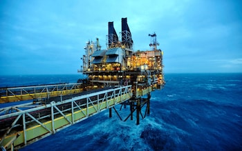 (FILES) In this file photo taken on February 23, 2014 a section of the BP ETAP (Eastern Trough Area Project) oil platform is pictured in the North Sea, around 100 miles east of Aberdeen, Scotland. - BP said on November 1, 2022, that underlying third-quarter profit more than doubled on high commodity prices after Russia's assault on Ukraine, adding it would take a major hit from Britain's windfall tax. Replacement cost profit, excluding fluctuations in the value of crude oil inventories, soared to $8.2 billion in the three months to September, London-listed BP revealed in a statement. (Photo by Andy BUCHANAN / POOL / AFP) (Photo by ANDY BUCHANAN/POOL/AFP via Getty Images)