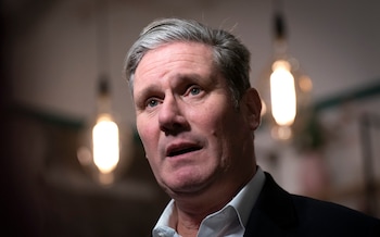 Keir Starmer speaks to the media during a visit to Glasgow