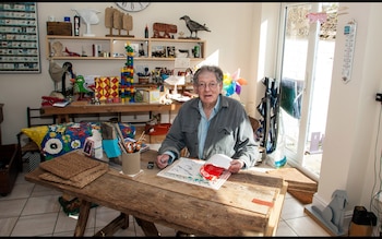 Tom Karen in his studio in 2012