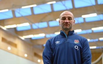  Steve Borthwick, Head Coach of England poses for a portrait during a heat testing camp at University of Gloucester