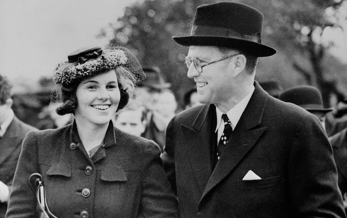 Rosemary Kennedy with her father Joseph in 1938 at London Children's Zoo