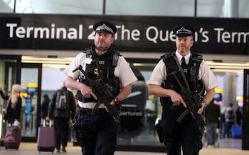 Armed police at Heathrow