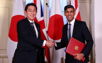 Prime Minister Rishi Sunak meets Japan's Prime Minster Fumio Kishida for a bilateral meeting at the Tower of London