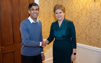 Rishi Sunak held face-to-face talks with Nicola Sturgeon during his first visit to Scotland as Prime Minister, in an engagement strategy to counter support for independence