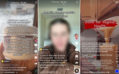 Bogus health advice and cleanses on both TikTok and Instagram